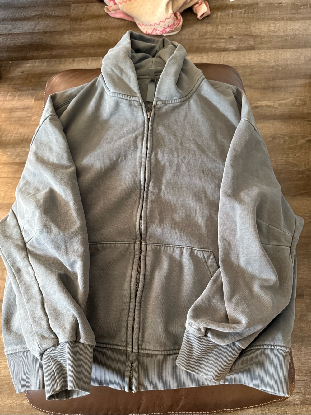 SKIMS Gray Full-Zip Hoodie